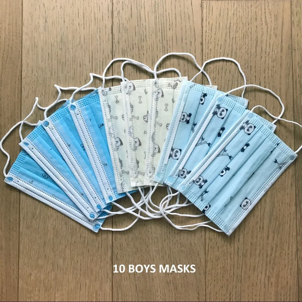 10 Protective Boys Masks - NEW